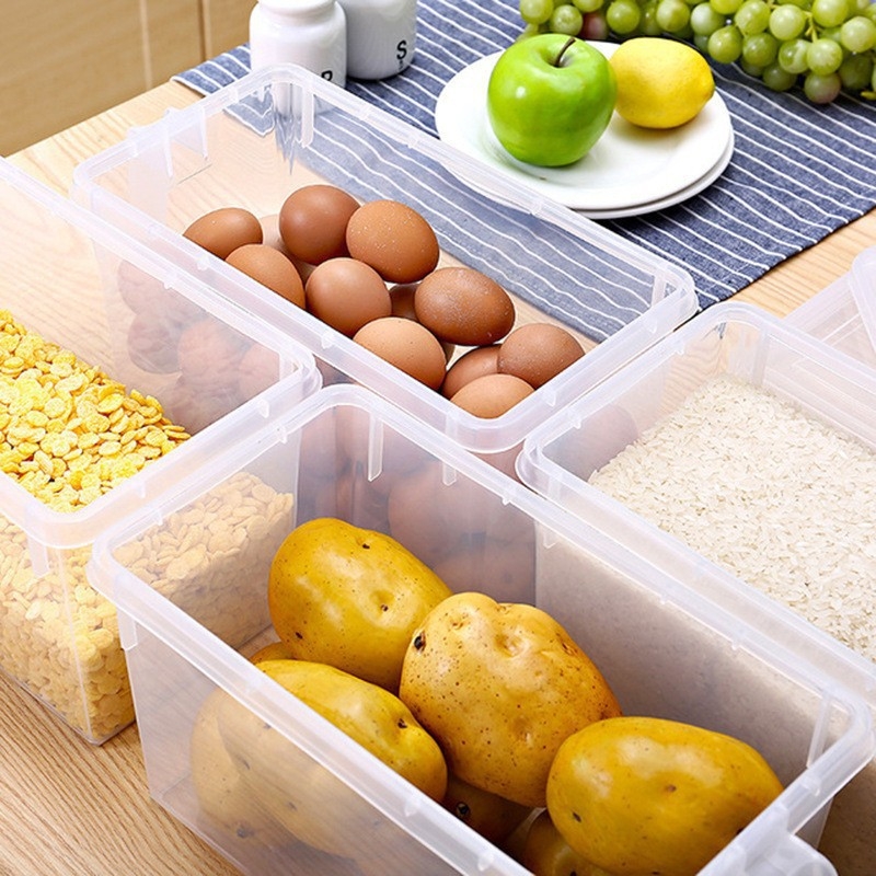 Cutie de depozitare în frigider pentru fructe și legume, transparentă, sigilată, din plastic
