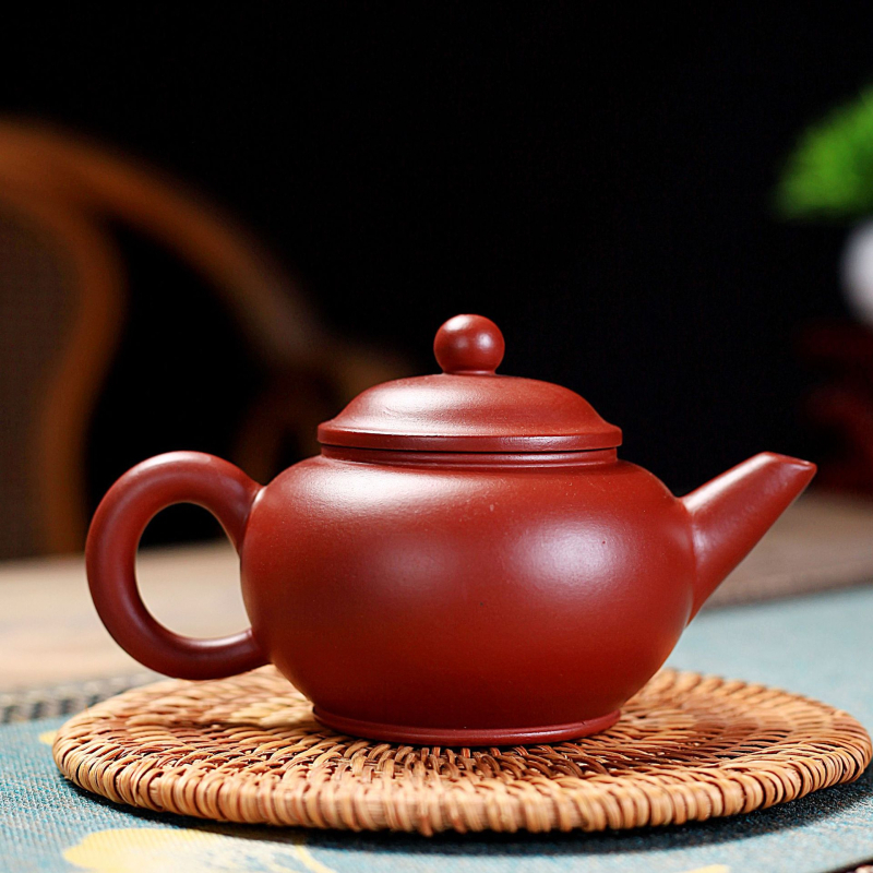 Ceainic Yixing din lut mov, nivel Da Hong Pao, pictat manual, set Kung Fu ceai