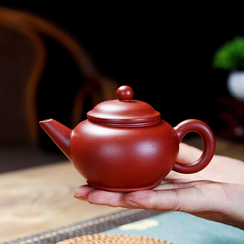 Ceainic Yixing din lut mov, nivel Da Hong Pao, pictat manual, set Kung Fu ceai