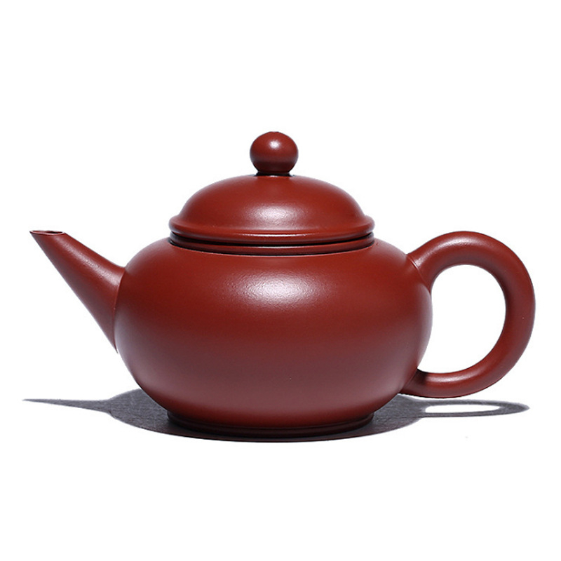 Ceainic Yixing din lut mov, nivel Da Hong Pao, pictat manual, set Kung Fu ceai