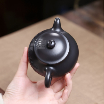 Ceainic Yixing Huangpan din lut purpuriu — lucrat manual, pentru uz casnic și cadouri corporative