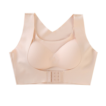 Sutien fără cusături cu spate, design 2 în 1, cupe modelate 3/4, material Ice Silk