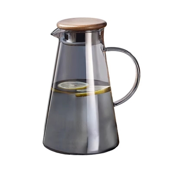 Carafă din sticlă borosilicat de înaltă rezistență pentru apă rece, capacitate mare, pentru uz casnic, ceainic pentru fierberea apei și infuzarea ceaiului