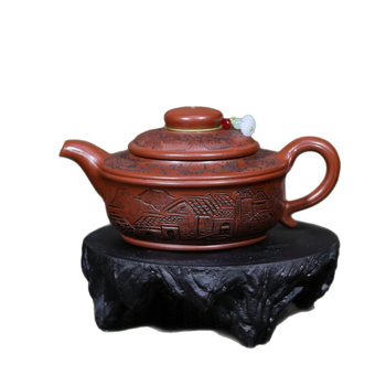 Ceainic Yixing din argilă mov Dragon Blood Sand – set cadou clasic pentru ceai