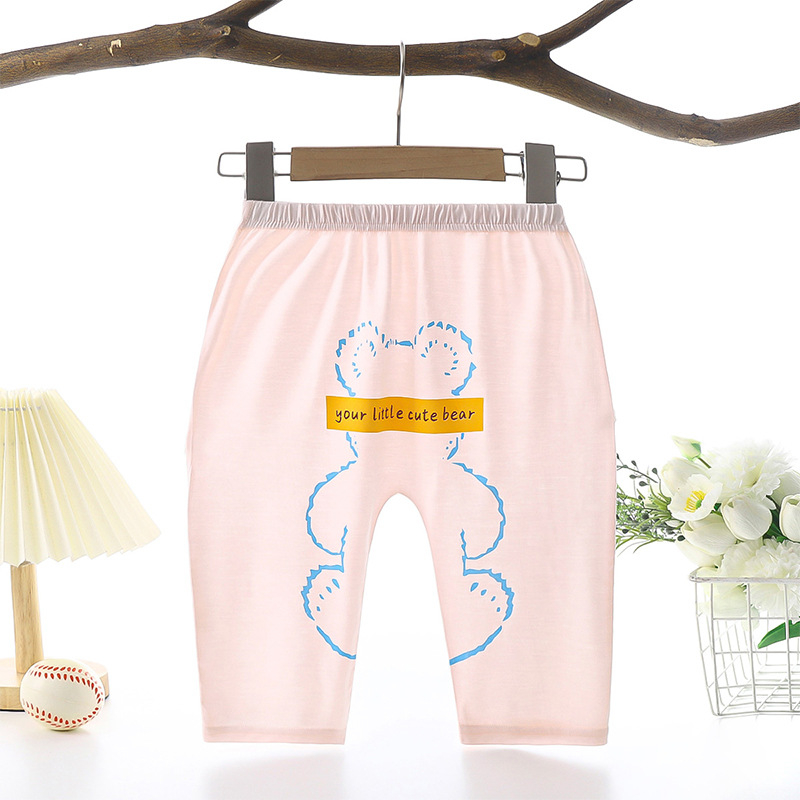 Pantaloni pentru bebeluși din modal, unisex, vară ușoară, anti-țânțari