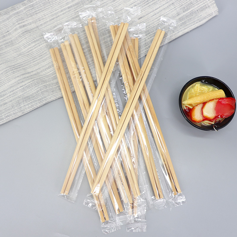 Bețișoare de bambus carbonizate, de unică folosință, ambalate individual, lungime 24 cm, pentru take-out, pachet de 50 perechi, premium pentru uz casnic