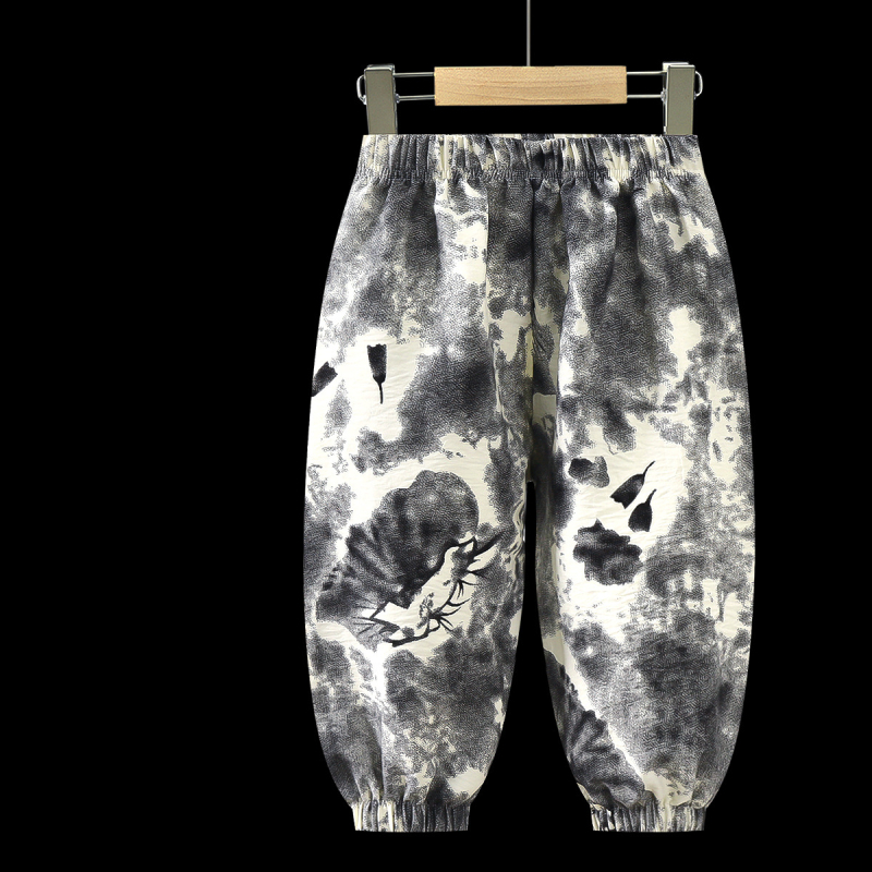 Pantaloni de vară anti-țânțari pentru copii, pentru băieți și fete, pantaloni sport ușori și respirabili, lungime trei sferturi, model 2024