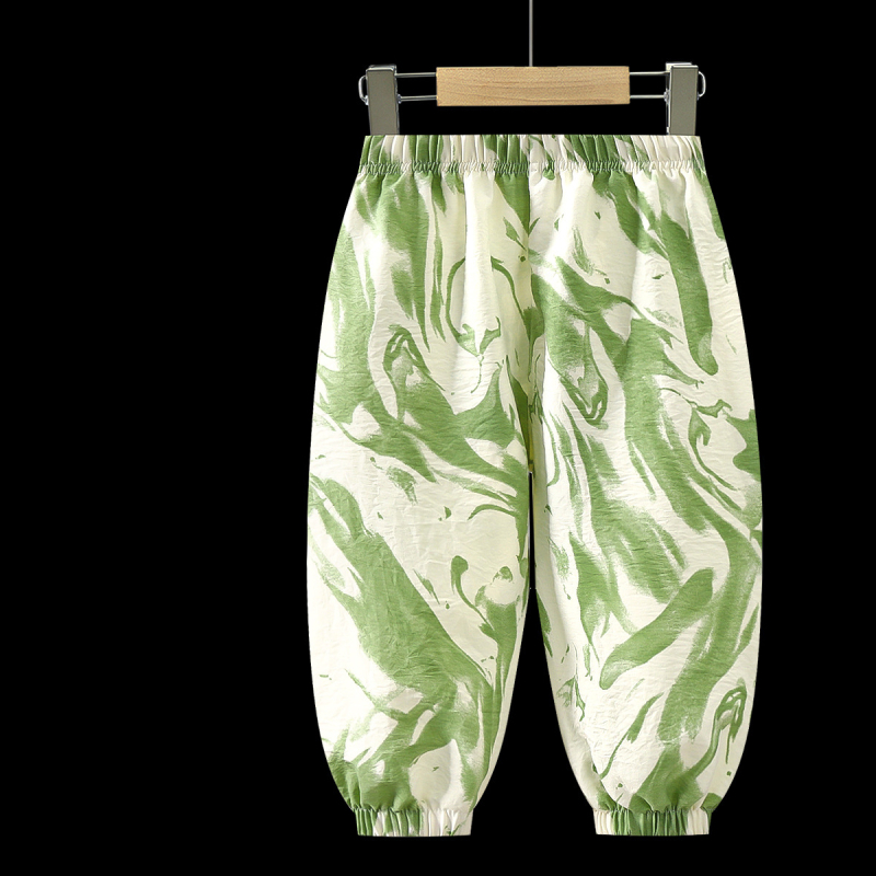 Pantaloni de vară anti-țânțari pentru copii, pentru băieți și fete, pantaloni sport ușori și respirabili, lungime trei sferturi, model 2024