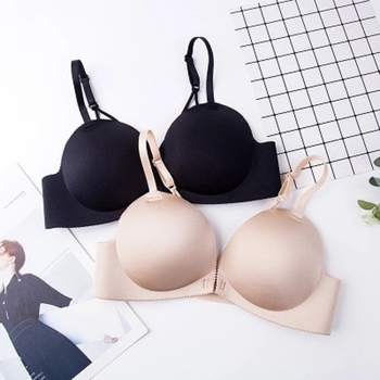 Sutien push-up fără bretele, dintr-o bucată, cu închidere frontală și cârlige la spate, fără fir, spate sexy