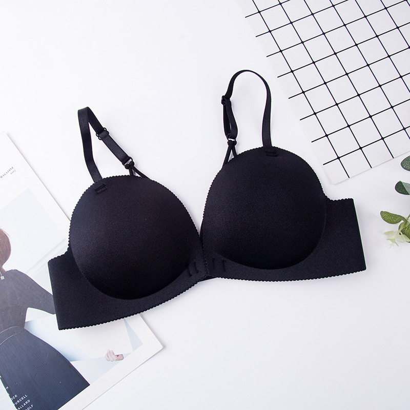 Sutien push-up fără bretele, dintr-o bucată, cu închidere frontală și cârlige la spate, fără fir, spate sexy