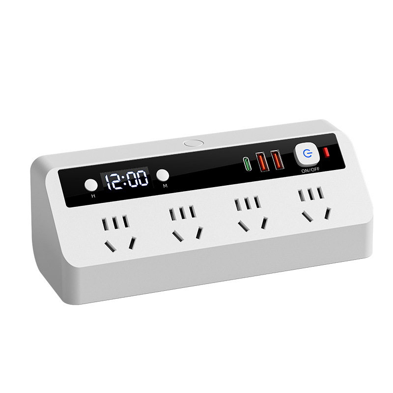 Priză inteligentă cu protecție la suprasarcină, încărcare USB rapidă, prelungitor cu mai multe prize pentru gaming, birou și cămine studențești