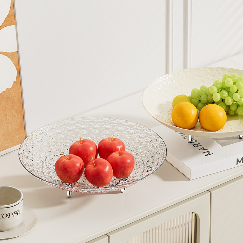 Farfurie de fructe din plastic și tavă de desert cu suport pentru prăjituri, lux lejer, stil modern minimalist