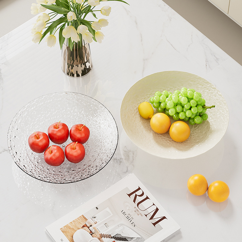 Farfurie de fructe din plastic și tavă de desert cu suport pentru prăjituri, lux lejer, stil modern minimalist