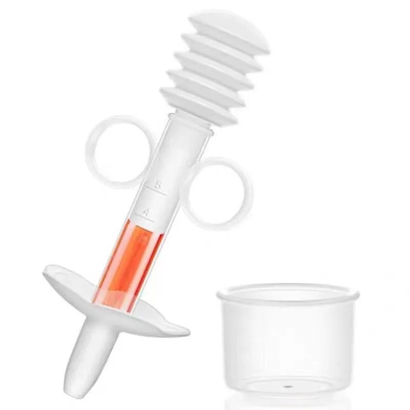 Dispenser bucal de medicamente pentru sugari, tip seringă, cap de medicament din silicon, stil tetină, pentru uz casnic