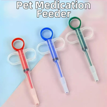 Dispozitiv de administrare a medicamentelor pentru animale de companie (pisici și câini), dozator de tablete în stil seringa pentru lichide și capsule