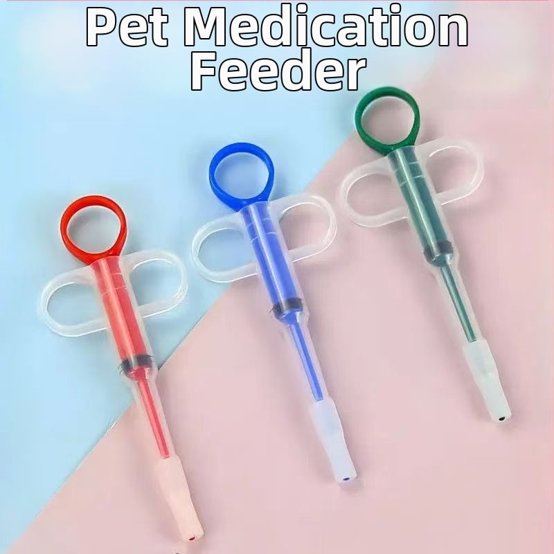 Dispozitiv de administrare a medicamentelor pentru animale de companie (pisici și câini), dozator de tablete în stil seringa pentru lichide și capsule