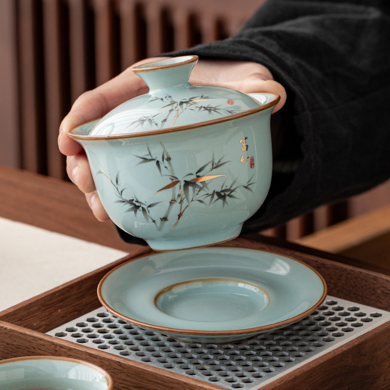 Set ceainic cu capac – ceramic premium pentru casă și birou, atingere răcoroasă
