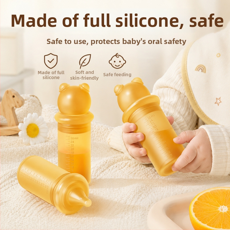 Alimentator de medicamente din silicon pentru bebeluși, stil suzetă, control de flux anti‑înecare, fără BPA, pentru copii de la 6 luni în sus, OEM în serii mici