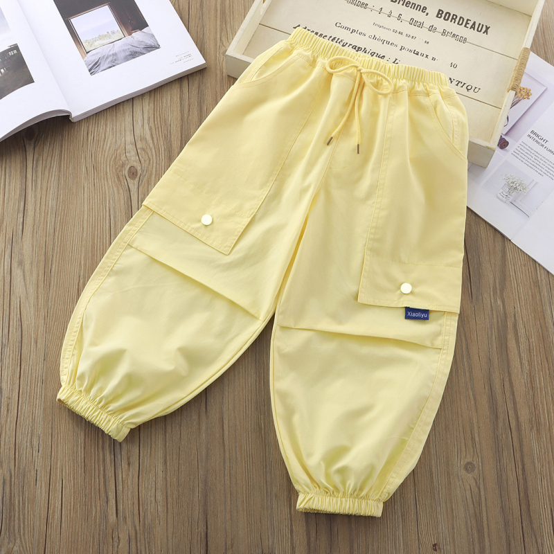 Pantaloni jogger Dopamine pentru copii, stil modern minimalist, ușori și versatili pentru primăvară și vară