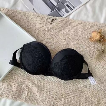 Sutien fără bretele cu push-up, invizibil, fără spate, anti-derapare, cu căptușeală din silicon, cupă 3/4