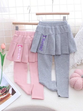 Kuromi fetițe fustă plisată cu pantaloni scurți, vară, amestec de bumbac