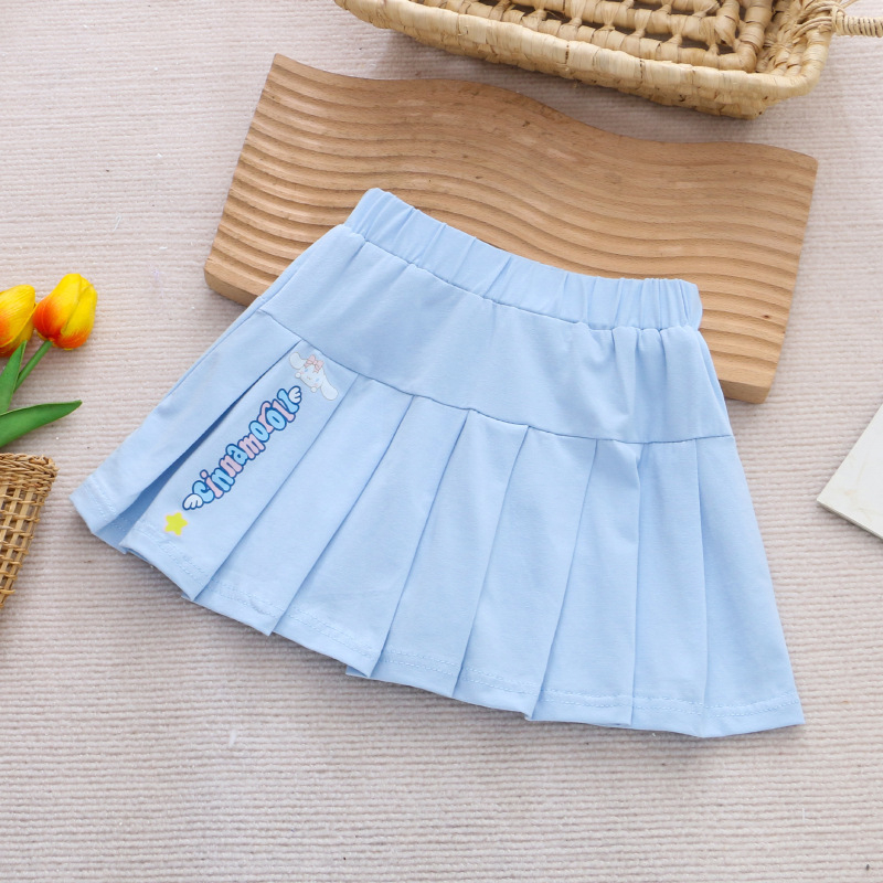 Kuromi fetițe fustă plisată cu pantaloni scurți, vară, amestec de bumbac