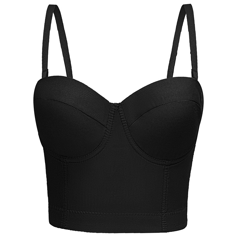 Maiou sexy cu oase de pește, cu cupe căptușite și arc de oțel pentru modelarea bustului, destinat să fie purtat ca piesă exterioară.