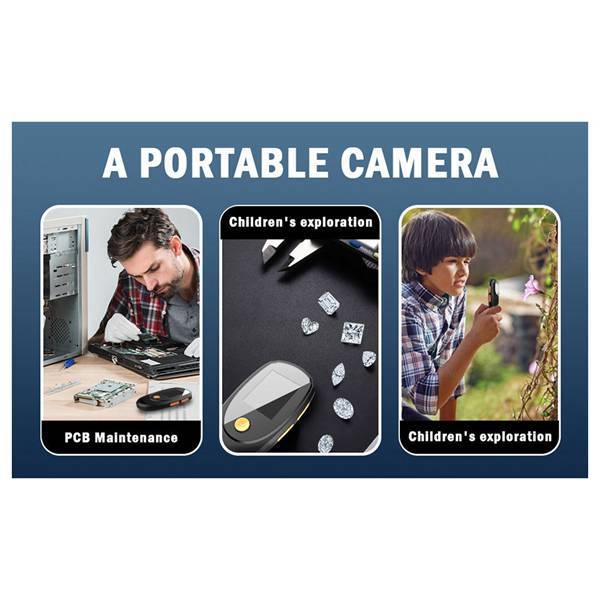 Microscop optic alb din ABS, lupă digitală portabilă de mâner, înaltă definiție