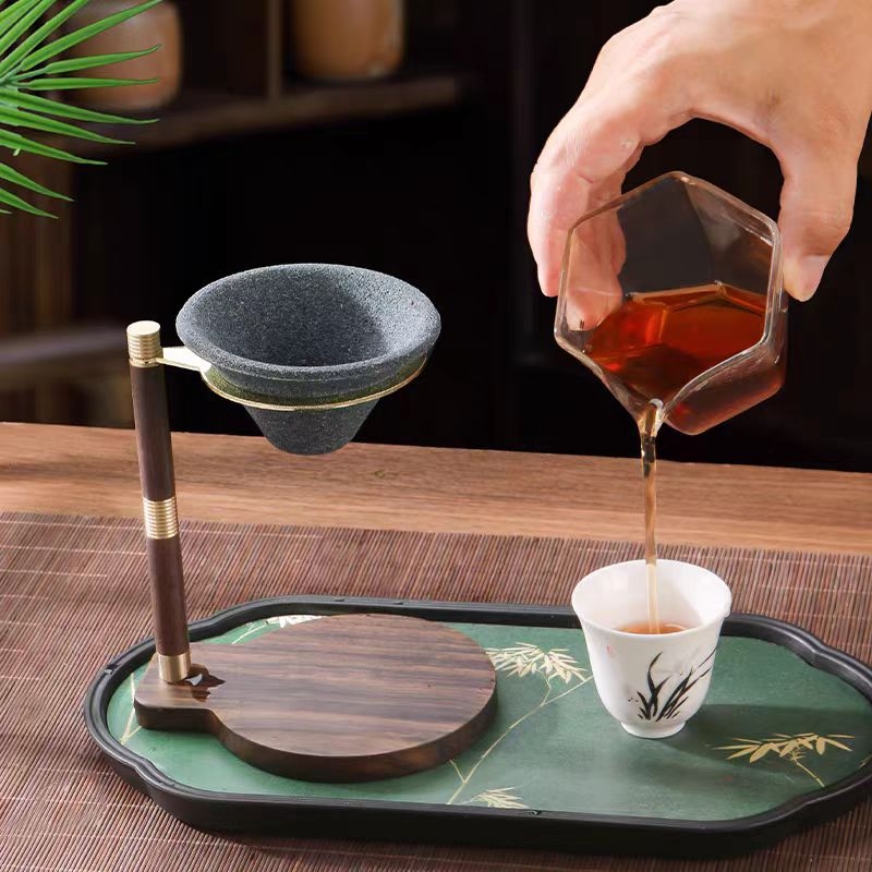 Set de ceai din ceramică cu filtru ultrafin, separare ceai-apă, unealtă de infuzare all-in-one, stil japonez retro