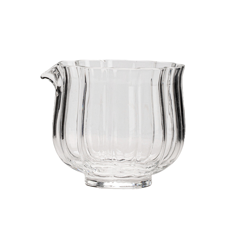Ceai transparent, cană de sticlă rezistentă la temperatură, design lotus Zen mic, pentru împărțit ceai, ceașă Kung Fu, separator de ceai și accesorii