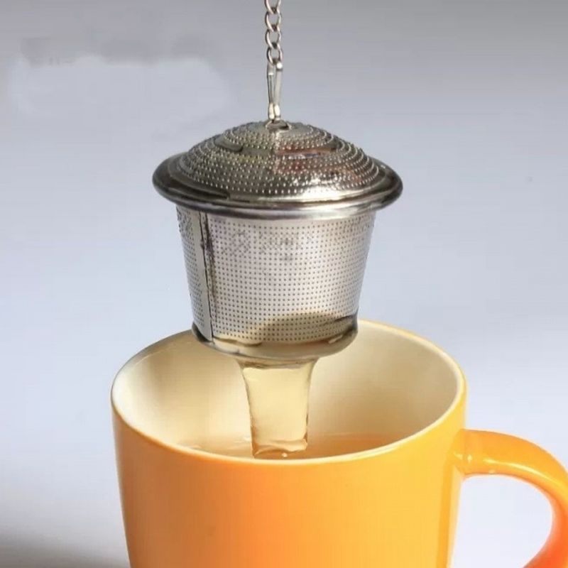 Infuzor de ceai din oțel inoxidabil 304, filtru pentru frunze de ceai și minge pentru condimente