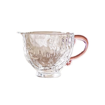 Ceașcă de ceai cu model ciocănit, din sticlă borosilicată transparentă, divizor pentru ceai, cană de servire mini, capacitate mică