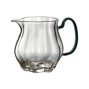 Set de ceai din sticlă borosilicat de înaltă calitate, cu mâner, ceașcă de distribuire a ceaiului și ceainic