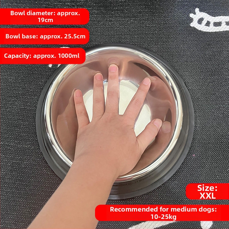 Vas de hrănire din oțel inoxidabil pentru câini mari (Labrador și Golden Retriever) – durabil și anti-vărsare.
