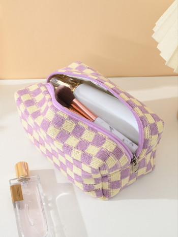 Geantă cosmetică portabilă, multifuncțională pentru călătorii, design feminin pentru depozitare machiaj și îngrijire a pielii, Geantă de toaletă și clutch