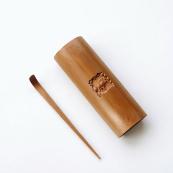 Set de ustensile pentru ceai din bambus – 3 piese: ac pentru ceai, bețișor de ceai și clips pentru ceai; set ceremonial de ceai; set de ceai din bambus „Șase Domni”