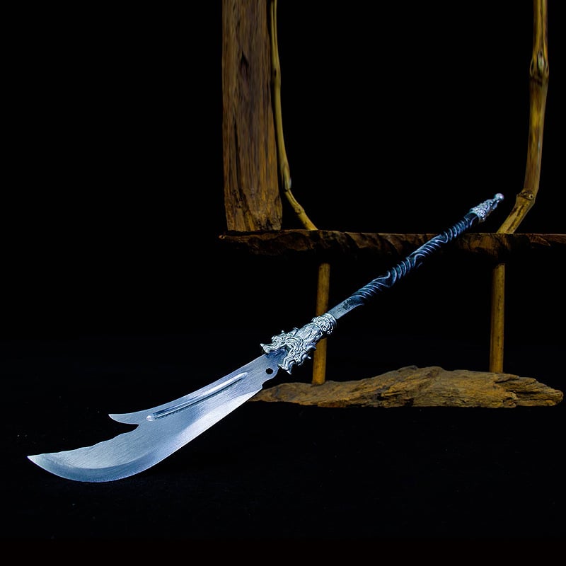 Set miniatural de arme de arte marțiale pentru decor de masă: oțel inoxidabil, cuțit de ceai și ac de ceai
