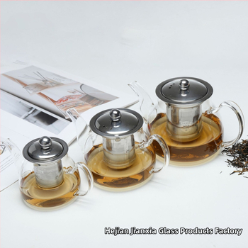 Ceainic de sticlă cu filtru – sticlă borosilicat rezistentă la temperaturi, oțel inoxidabil, capacitate mică, pentru ceai cu flori, pentru uz casnic