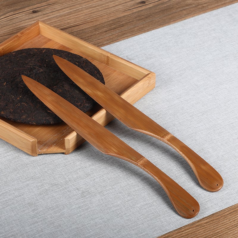 Cuțit de ceai din bambus, lucrat manual, pentru Pu’er – stil Zen retro, ac de bambus pentru ceai, instrument de deschidere la ceai negru, accesoriu pentru setul Kung Fu de ceai