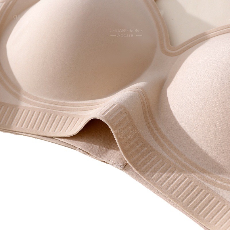 Sutien wireless din catifea patchwork pentru sâni mici, push-up, susținere laterală, fără cusături