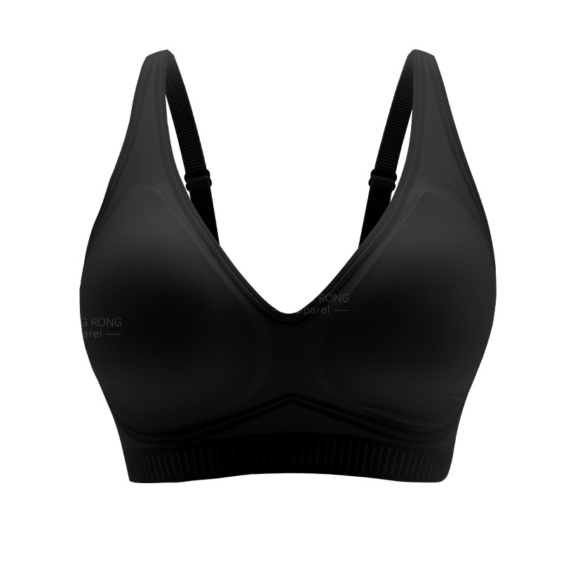 Sutien wireless din catifea patchwork pentru sâni mici, push-up, susținere laterală, fără cusături