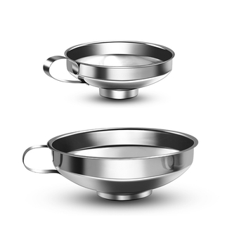 Pâlnie din oțel inoxidabil cu gură largă, design îngroșat pentru dressing de salată și ulei, bucătărie cu diametru mare