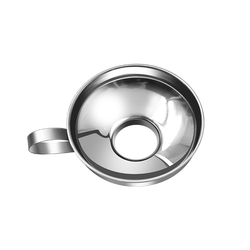 Pâlnie din oțel inoxidabil cu gură largă, design îngroșat pentru dressing de salată și ulei, bucătărie cu diametru mare