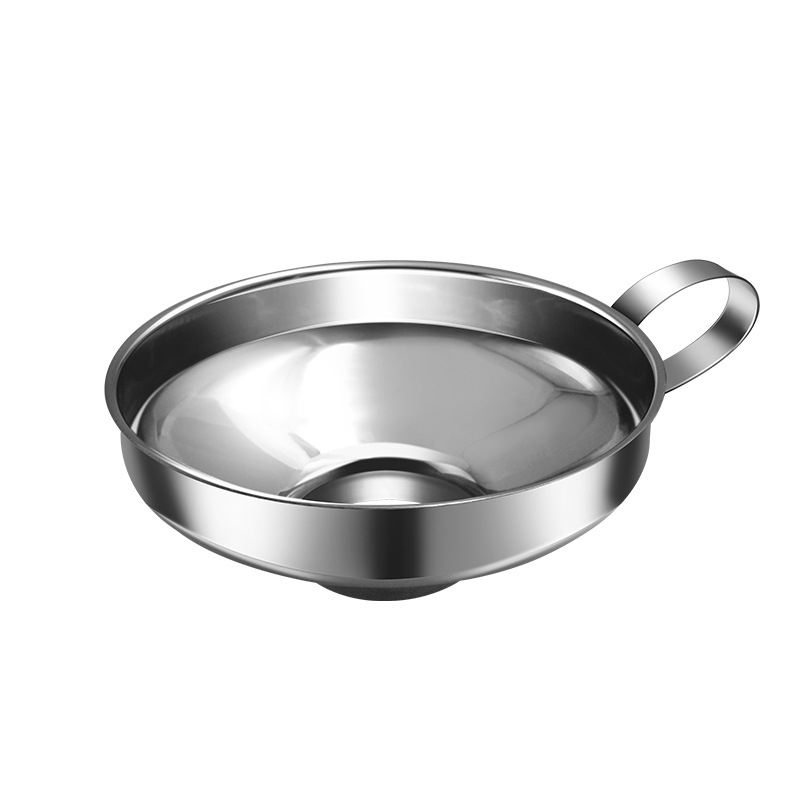 Pâlnie din oțel inoxidabil cu gură largă, design îngroșat pentru dressing de salată și ulei, bucătărie cu diametru mare