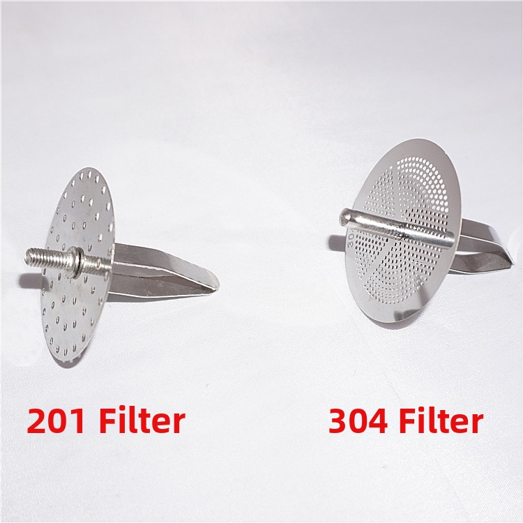 Pâlnie din oțel inoxidabil cu plasă de filtrare și element de filtrare
