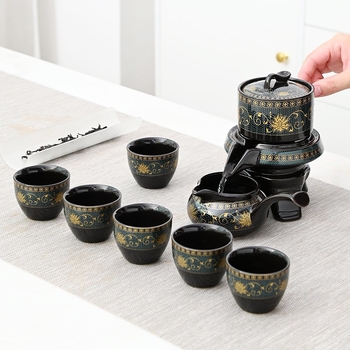 Set de ceai ceramic automat, cu design rotativ, portabil și personalizabil