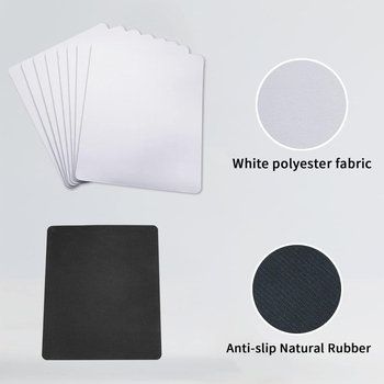 Pad de mouse din neopren, culoare solidă, o singură față, imprimare prin transfer termic, covoraș de birou DIY cu design desen animat