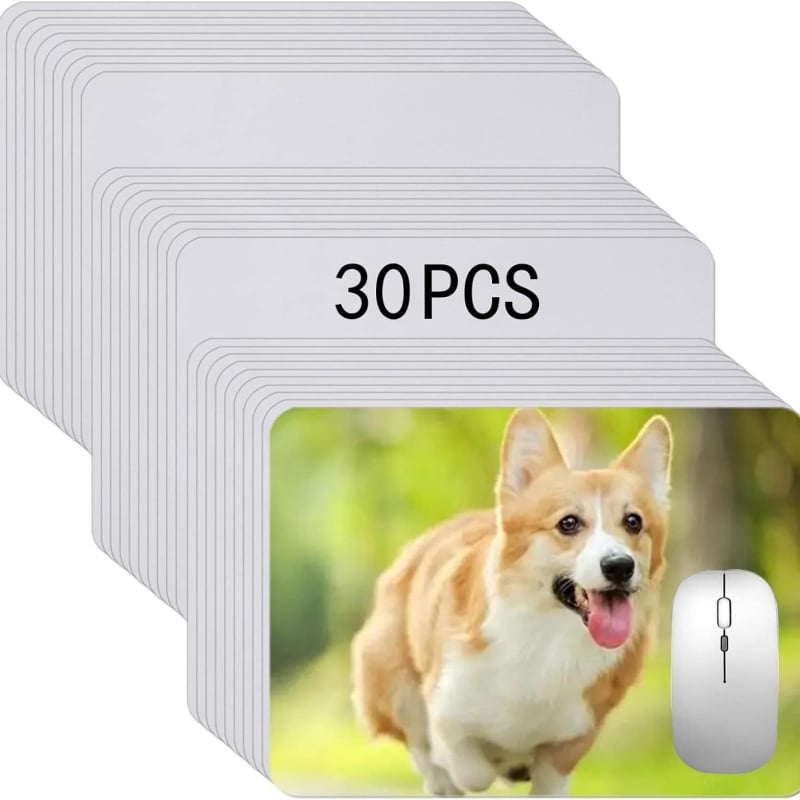 Pad de mouse din neopren, culoare solidă, o singură față, imprimare prin transfer termic, covoraș de birou DIY cu design desen animat