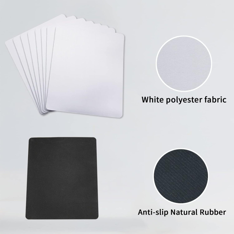 Pad de mouse din neopren, culoare solidă, o singură față, imprimare prin transfer termic, covoraș de birou DIY cu design desen animat