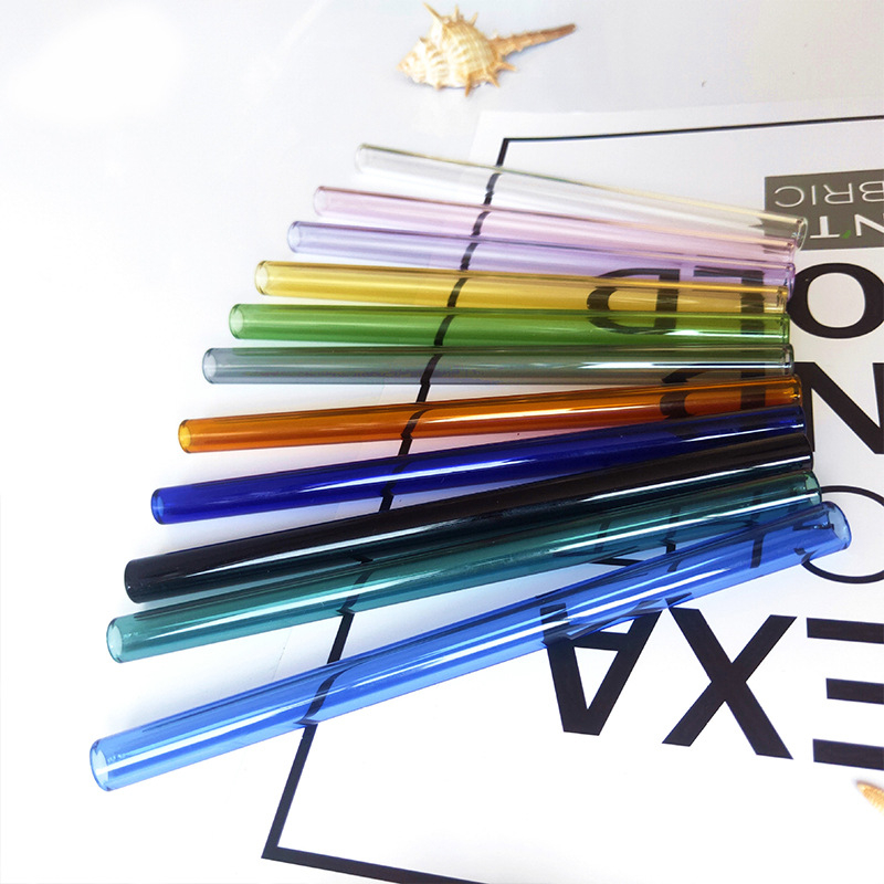 Set de paie din sticlă, diametru 10 mm, transparent, borosilicat, rezistent la temperaturi, ecologic